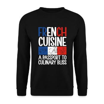 Cadeaux de cuisine française - Sweat-shirt Unisexe - noir - Devant - Alina (178cm) & Michal (187cm)