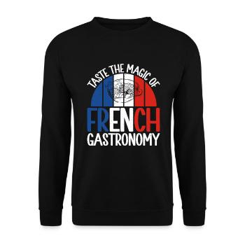 Cadeaux de cuisine française - Sweat-shirt Unisexe - noir - Devant - Alina (178cm) & Michal (187cm)