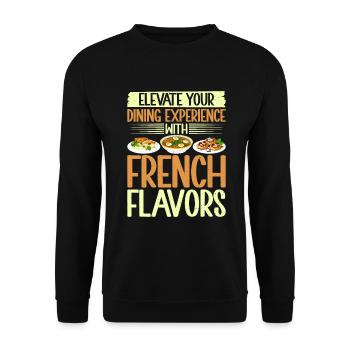 Cadeaux culinaires français - Sweat-shirt Unisexe - noir - Devant - Alina (178cm) & Michal (187cm)