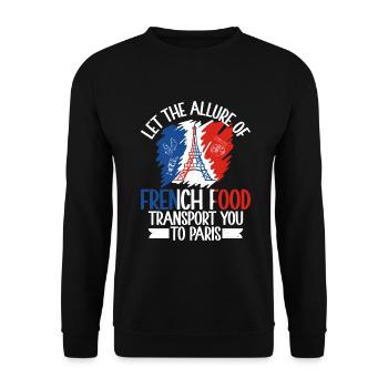 Cadeaux de cuisine française - Sweat-shirt Unisexe - noir - Devant - Alina (178cm) & Michal (187cm)