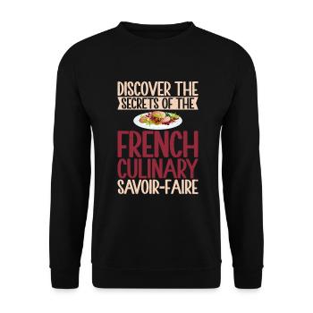 Cadeaux de cuisine française - Sweat-shirt Unisexe - noir - Devant - Alina (178cm) & Michal (187cm)