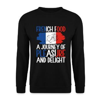 Cadeaux de cuisine française - Sweat-shirt Unisexe - noir - Devant - Alina (178cm) & Michal (187cm)