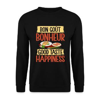 Cadeaux de cuisine française - Sweat-shirt Unisexe - noir - Devant - Alina (178cm) & Michal (187cm)