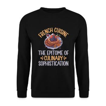 Cadeaux culinaires français - Sweat-shirt Unisexe - noir - Devant - Alina (178cm) & Michal (187cm)