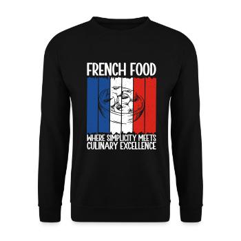 Cadeaux de cuisine française - Sweat-shirt Unisexe - noir - Devant - Alina (178cm) & Michal (187cm)