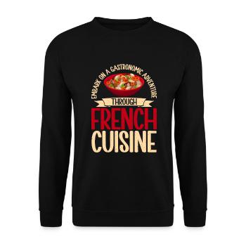 Cadeaux culinaires français - Sweat-shirt Unisexe - noir - Devant - Alina (178cm) & Michal (187cm)