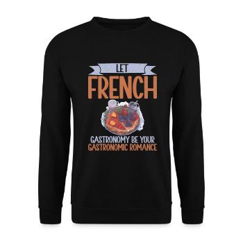 Cadeaux culinaires français - Sweat-shirt Unisexe - noir - Devant - Alina (178cm) & Michal (187cm)