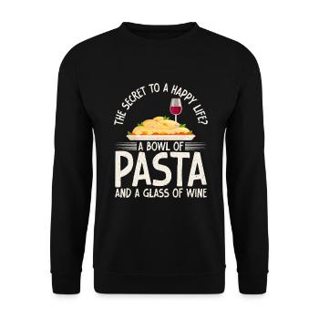 Italian Food Gifts - Unisex Sweatshirt - black - Front - Alina (178cm) & Michal (187cm)