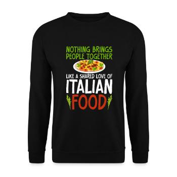 Italian Food Gifts - Unisex Sweatshirt - black - Front - Alina (178cm) & Michal (187cm)