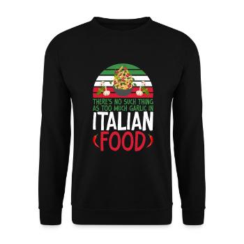 Italian Food Gifts - Unisex Pullover - Schwarz - Vorne - Alina (178cm) & Michal (187cm)