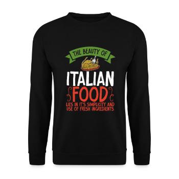 Italian Food Gifts - Unisex Sweatshirt - black - Front - Alina (178cm) & Michal (187cm)