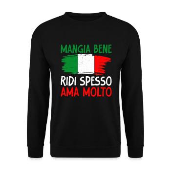 Italian Food Gifts - Unisex Pullover - Schwarz - Vorne - Alina (178cm) & Michal (187cm)