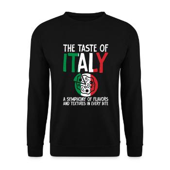 Italian Food Gifts - Unisex Sweatshirt - black - Front - Alina (178cm) & Michal (187cm)