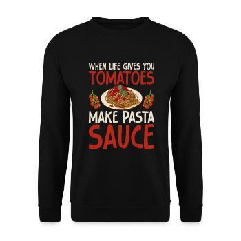 Cadeaux de cuisine italienne - Sweat-shirt Unisexe - noir - Devant - Alina (178cm) & Michal (187cm)