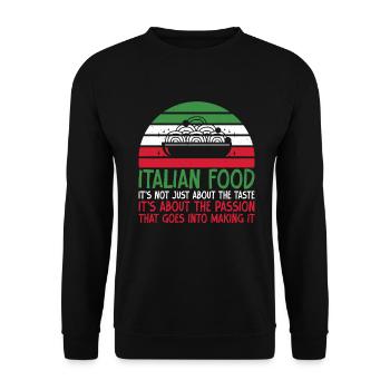 Italian Food Gifts - Unisex Pullover - Schwarz - Vorne - Alina (178cm) & Michal (187cm)