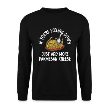 Italian Food Gifts - Unisex Sweatshirt - black - Front - Alina (178cm) & Michal (187cm)