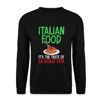 Italian Food Gifts - Unisex Sweatshirt - black - Front - Alina (178cm) & Michal (187cm)