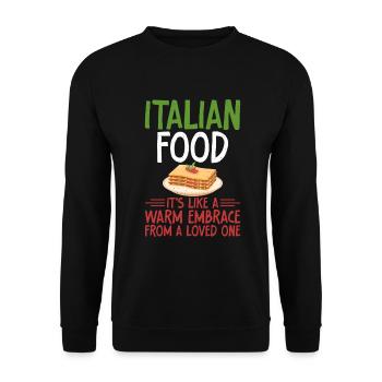 Italian Food Gifts - Unisex Sweatshirt - black - Front - Alina (178cm) & Michal (187cm)