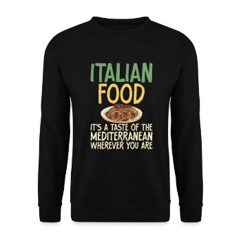 Italian Food Gifts - Unisex Sweatshirt - black - Front - Alina (178cm) & Michal (187cm)