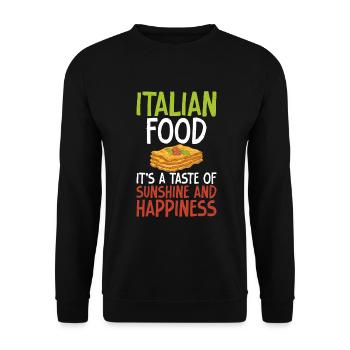Italian Food Gifts - Unisex Pullover - Schwarz - Vorne - Alina (178cm) & Michal (187cm)
