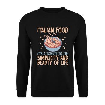 Cadeaux de cuisine italienne - Sweat-shirt Unisexe - noir - Devant - Alina (178cm) & Michal (187cm)