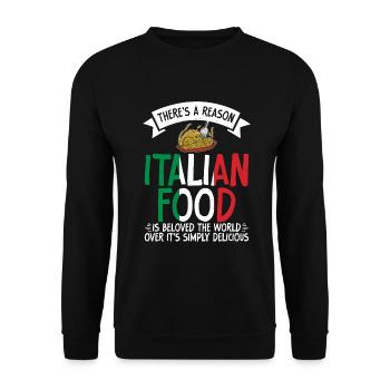 Italian Food Gifts - Unisex Sweatshirt - black - Front - Alina (178cm) & Michal (187cm)