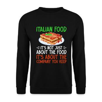 Italian Food Gifts - Unisex Sweatshirt - black - Front - Alina (178cm) & Michal (187cm)