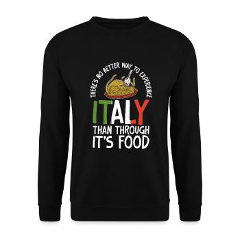 Italian Food Gifts - Unisex Sweatshirt - black - Front - Alina (178cm) & Michal (187cm)