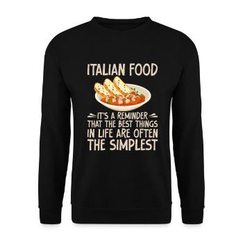Italian Food Gifts - Unisex Sweatshirt - black - Front - Alina (178cm) & Michal (187cm)