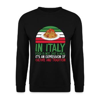 Italian Food Gifts - Unisex Sweatshirt - black - Front - Alina (178cm) & Michal (187cm)