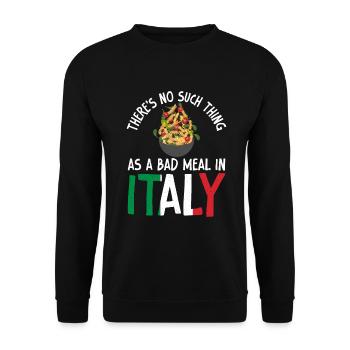 Italian Food Gifts - Unisex Sweatshirt - black - Front - Alina (178cm) & Michal (187cm)