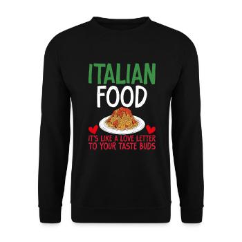 Italian Food Gifts - Unisex Sweatshirt - black - Front - Alina (178cm) & Michal (187cm)
