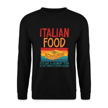 Italian Food Gifts - Unisex Sweatshirt - black - Front - Alina (178cm) & Michal (187cm)