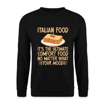 Italian Food Gifts - Unisex Sweatshirt - black - Front - Alina (178cm) & Michal (187cm)
