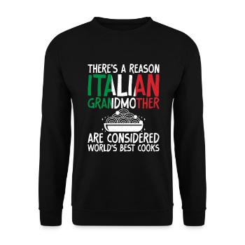 Italian Food Gifts - Unisex Sweatshirt - black - Front - Alina (178cm) & Michal (187cm)