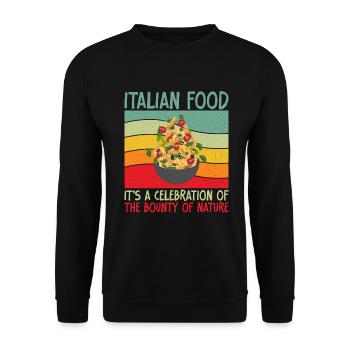 Italian Food Gifts - Unisex Sweatshirt - black - Front - Alina (178cm) & Michal (187cm)