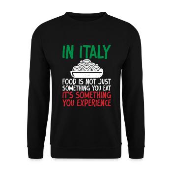 Italian Food Gifts - Unisex Sweatshirt - black - Front - Alina (178cm) & Michal (187cm)