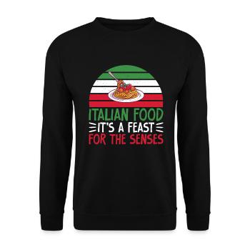 Italian Food Gifts - Unisex Sweatshirt - black - Front - Alina (178cm) & Michal (187cm)