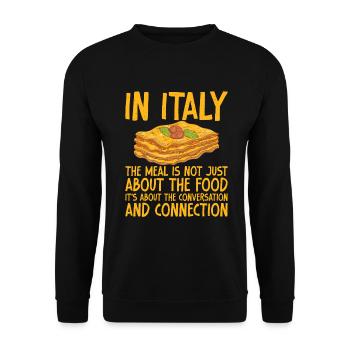 Italian Food Gifts - Unisex Sweatshirt - black - Front - Alina (178cm) & Michal (187cm)