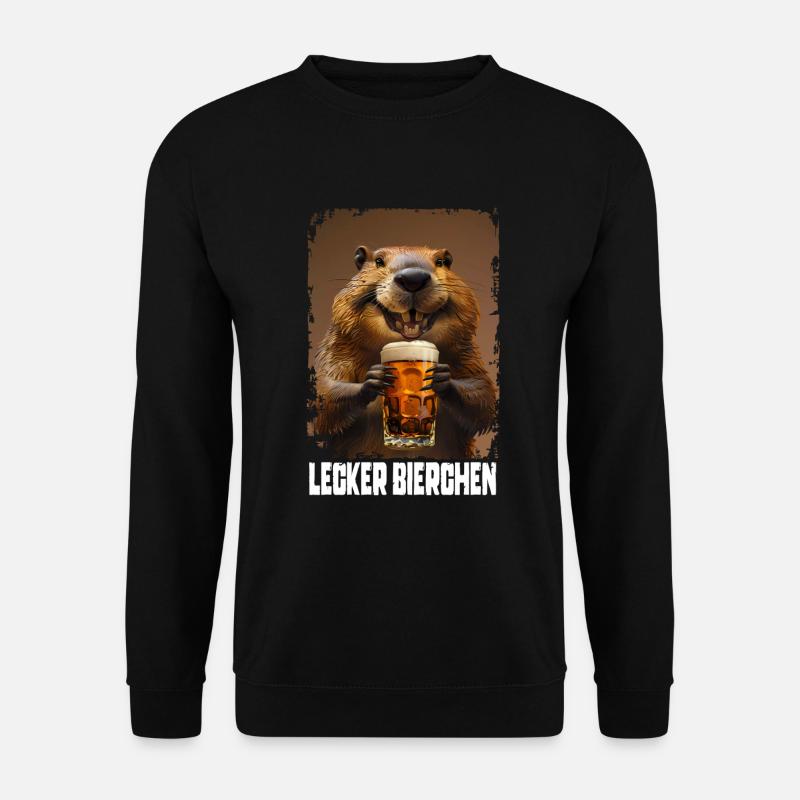 Delicious Beer Beaver - Unisex Sweatshirt - black