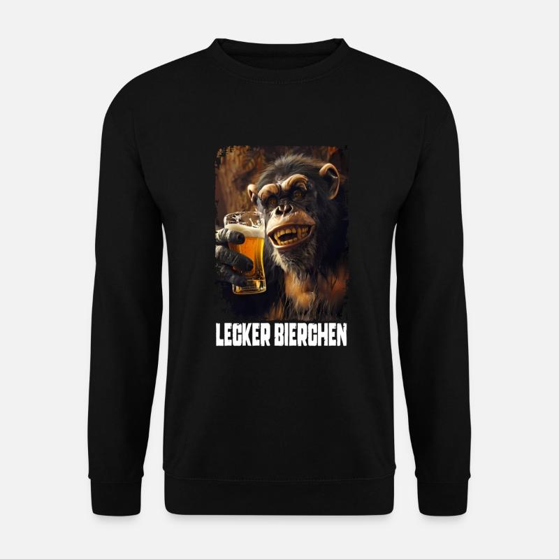 Yummy Beer Monkey - Sweat-shirt Unisexe - noir