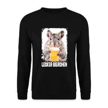 Delicious Beer Chinchilla - Unisex Sweatshirt - black - Front - Alina (178cm) & Michal (187cm)