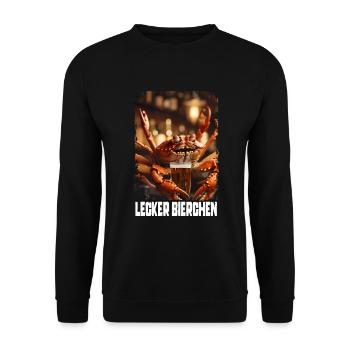Crabe à la bière délicieuse - Sweat-shirt Unisexe - noir - Devant - Alina (178cm) & Michal (187cm)
