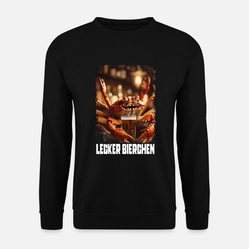 Lecker Bierchen Krabbe - Unisex Pullover - Schwarz