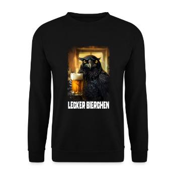 Délicieux corbeau de bière - Sweat-shirt Unisexe - noir - Devant - Alina (178cm) & Michal (187cm)