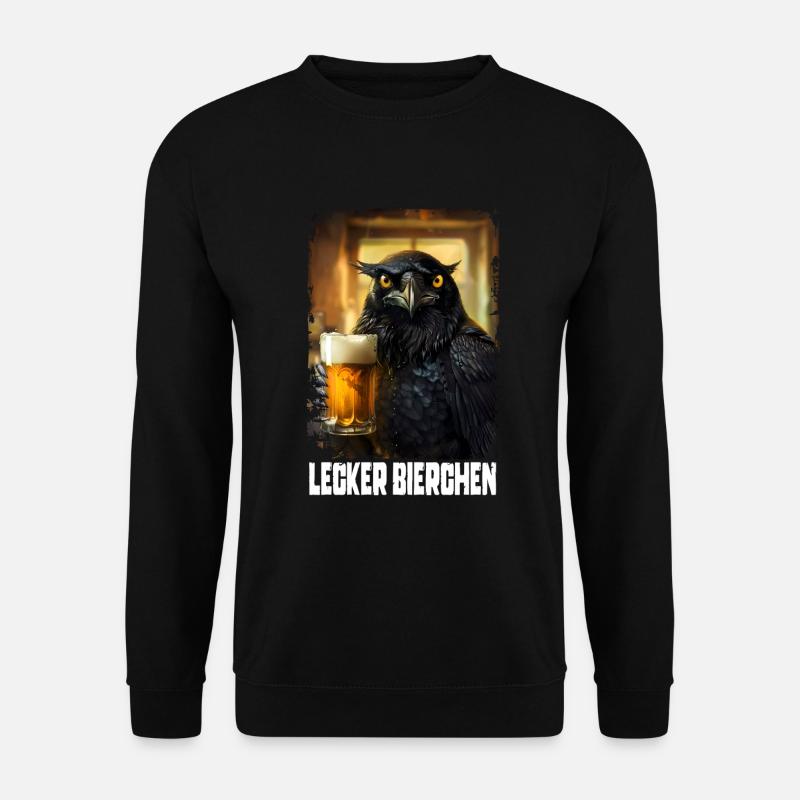 Yummy Beer Crow - Unisex Sweatshirt - black