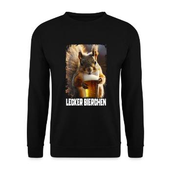 Écureuil à la bière délicieuse - Sweat-shirt Unisexe - noir - Devant - Alina (178cm) & Michal (187cm)