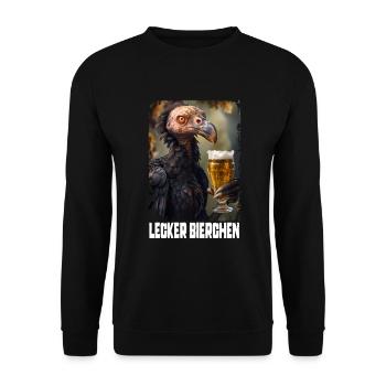 Delicious Beer Vulture - Unisex Sweatshirt - black - Front - Alina (178cm) & Michal (187cm)