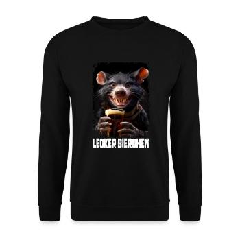 Delicious Beer Tasmanian Devil - Unisex Sweatshirt - black - Front - Alina (178cm) & Michal (187cm)