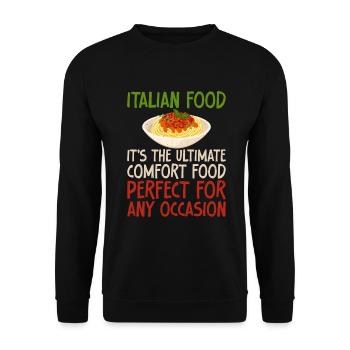 Italian Food Gifts - Unisex Sweatshirt - black - Front - Alina (178cm) & Michal (187cm)